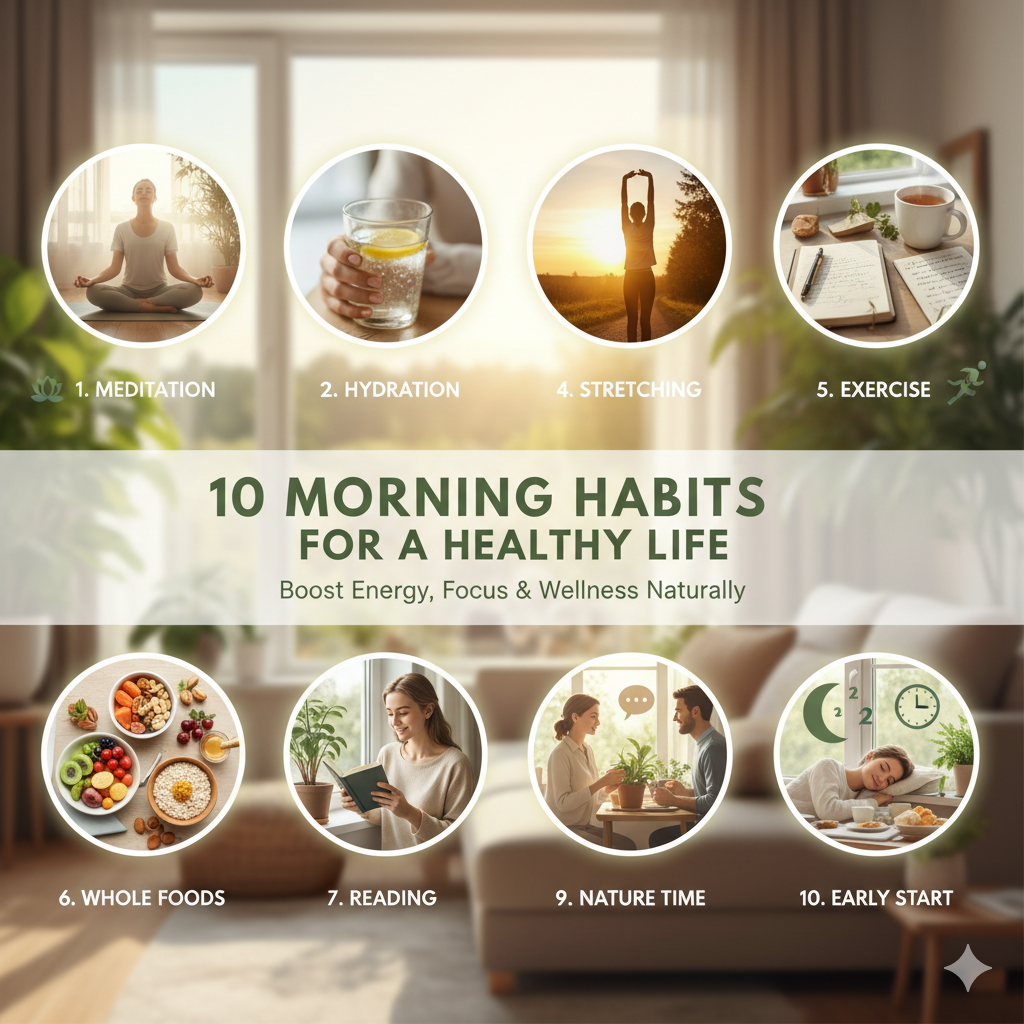 Best 10 Morning Habits for a Healthy Life: Boost Energy, Focus & Wellness Naturally